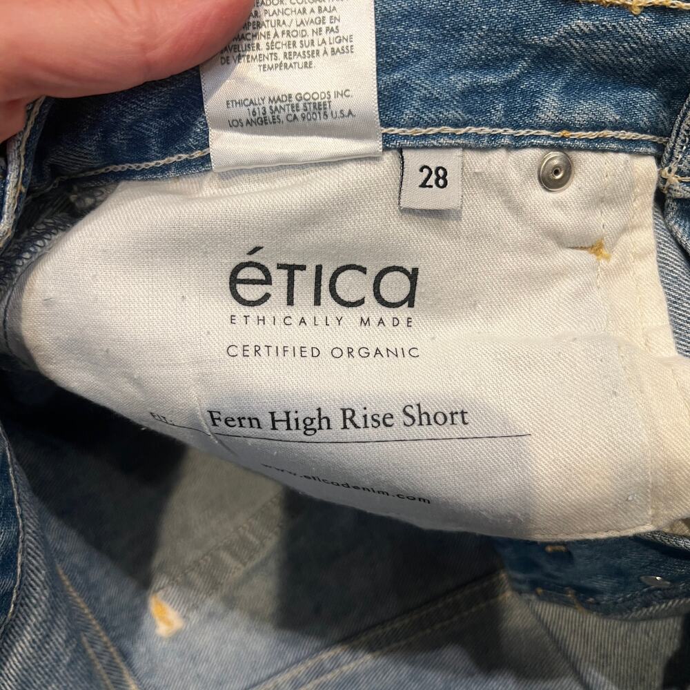 ETICA Women's Fern High Rise Short Size 28 In Rip Current - Picture 9 of 14